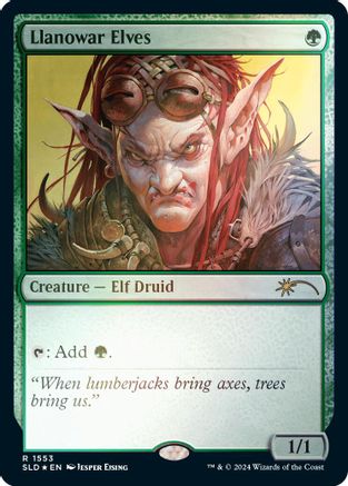 Llanowar Elves (1553) (Rainbow Foil) (-1553) [Secret Lair Drop Series]  Foil