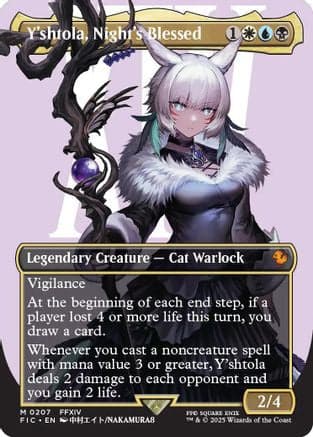 Y'shtola, Night's Blessed (Borderless) (207) [Commander: FINAL FANTASY]  Foil