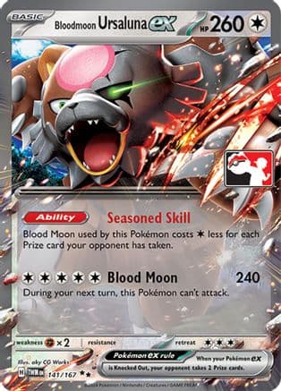 Bloodmoon Ursaluna ex 141- Prize Pack Series Cards Holofoil