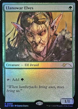 Llanowar Elves (0800) (Rainbow Foil) (800) [Secret Lair Drop Series]  Foil