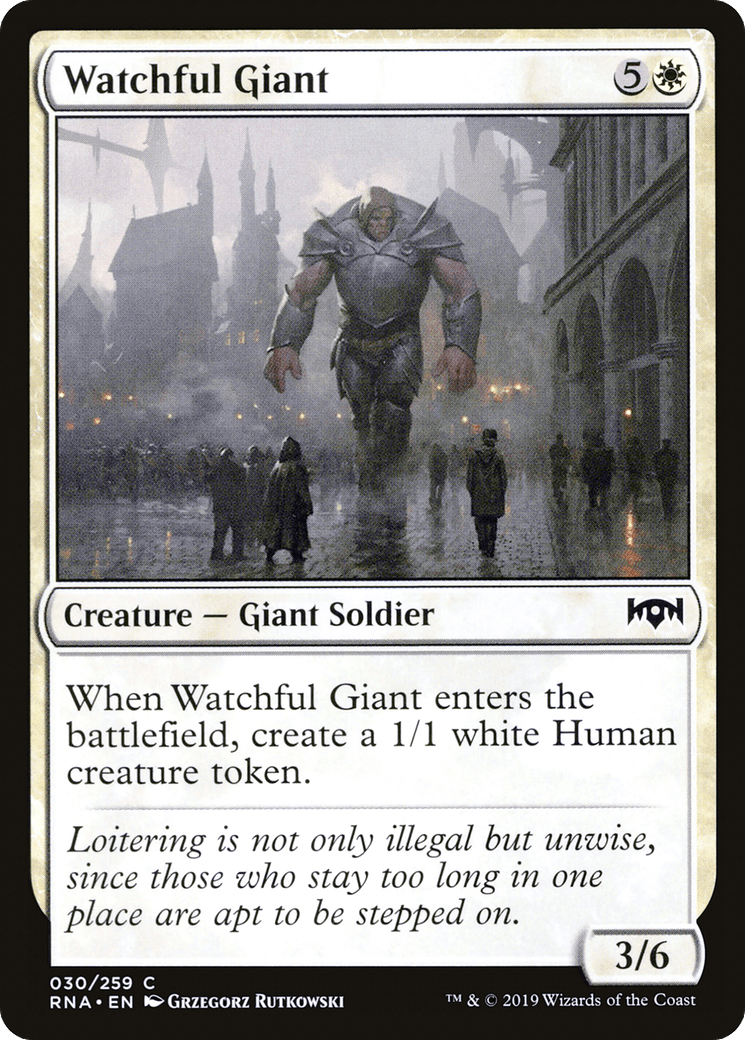 Watchful Giant [Ravnica Allegiance] Foil