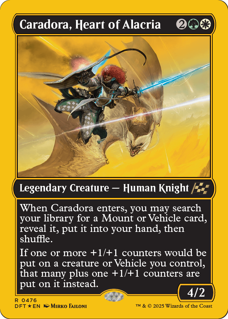 Caradora, Heart of Alacria (First-Place Foil) |  Foil (476) [Aetherdrift]