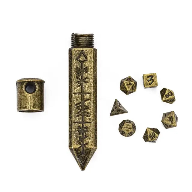 RPG Dice Set | Metal | Super Small Bullet | Bronze