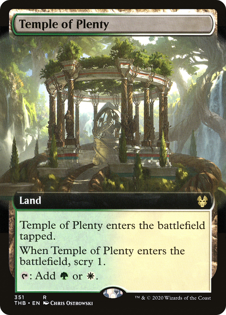 Temple of Plenty (Extended Art) [Theros Beyond Death] Foil