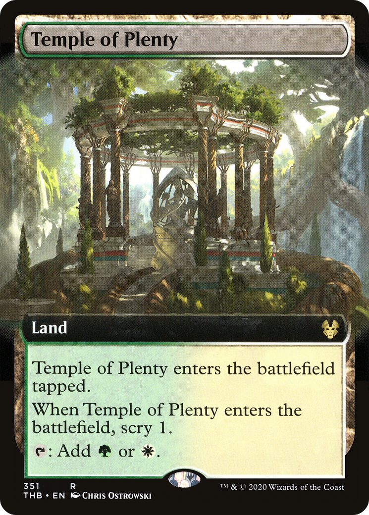 Temple of Plenty (Extended Art) [Theros Beyond Death] Foil