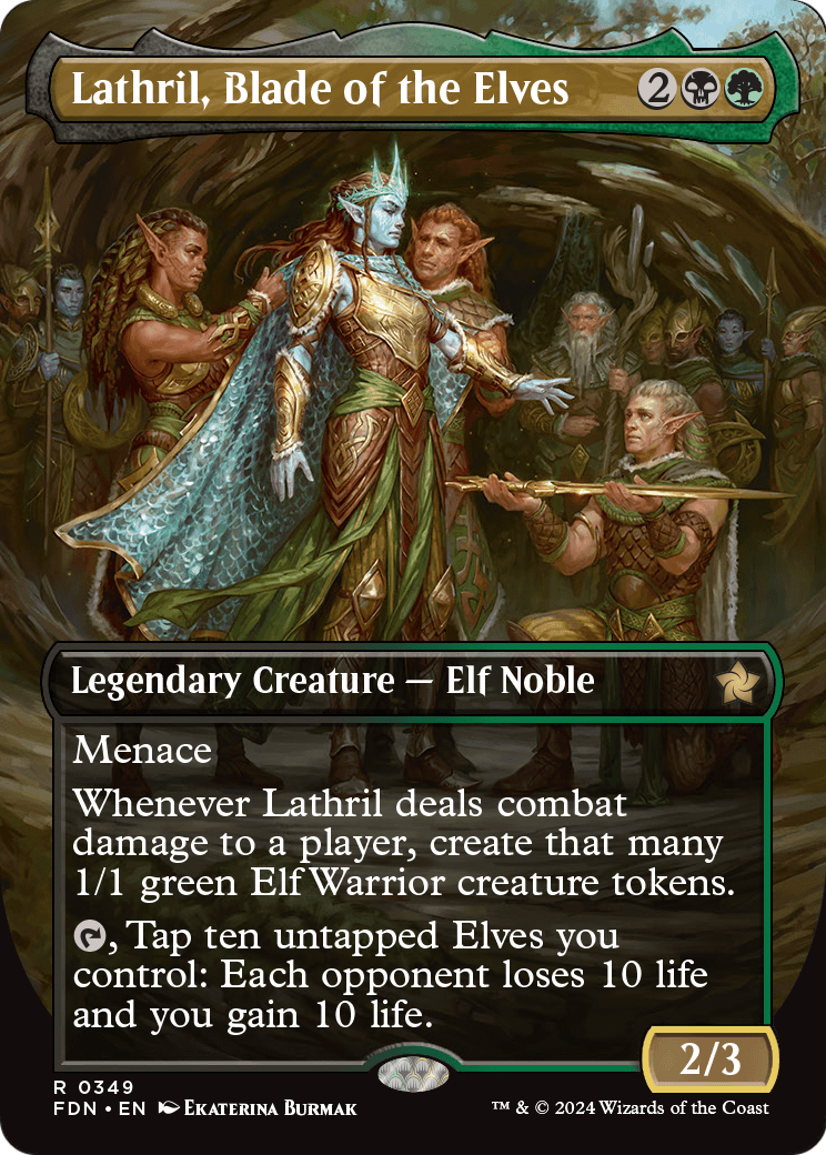 Lathril, Blade of the Elves (FDN-349) - Foundations (Borderless)