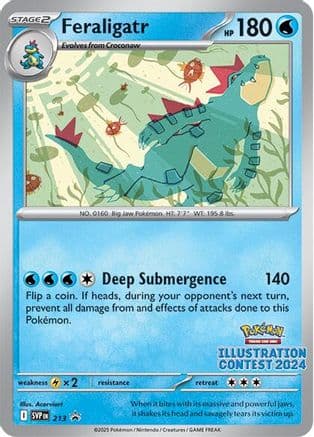 Feraligatr (Illustration Contest 2024) 213- SV Scarlet & Violet Promo Cards