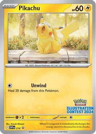 Pikachu (Illustration Contest 2024) 214  SV Scarlet & Violet Promo Cards - Promo