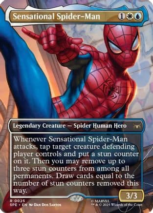 Sensational Spider-Man (Borderless) (025) [Marvel's Spider-Man: Eternal-Legal]  Foil