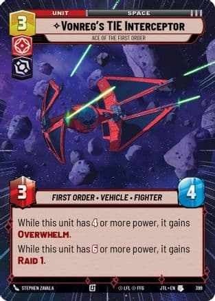 Vonreg's TIE Interceptor - Ace of the First Order (Hyperspace) |  (399)  [Jump to Lightspeed]