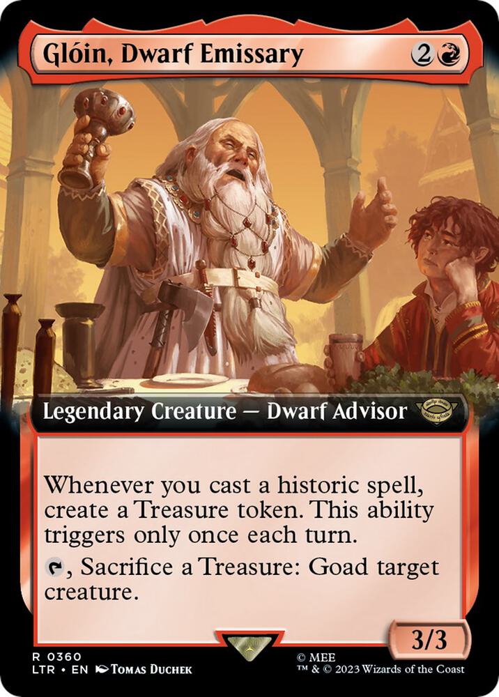 Glóin, Dwarf Emissary 360/281 (Universes Beyond: The Lord of the Rings: Tales of Middle-earth)  - Extended Art
