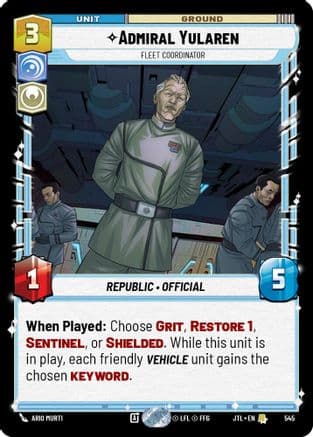 Admiral Yularen - Fleet Coordinator (Foil) | Foil (545)  [Jump to Lightspeed]