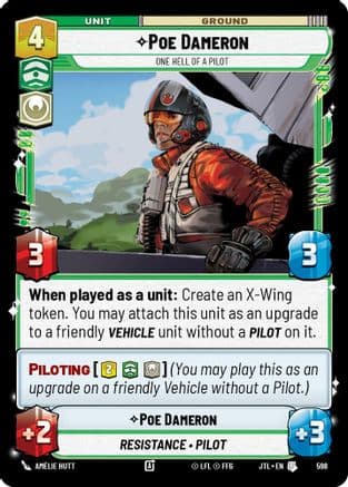 Poe Dameron - One Hell of a Pilot (Foil) | Foil (598)  [Jump to Lightspeed]