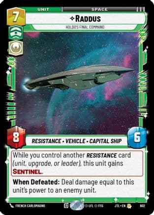 Raddus - Holdo's Final Command (Foil) | Foil (602)  [Jump to Lightspeed]