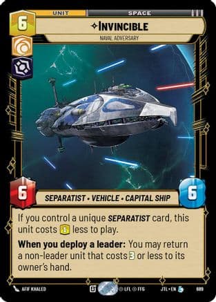 Invincible - Naval Adversary (Foil) | Foil (689)  [Jump to Lightspeed]