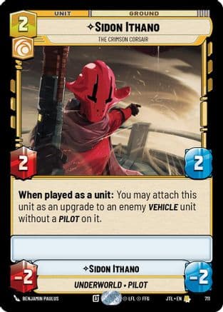 Sidon Ithano - The Crimson Corsair (Foil) | Foil (711)  [Jump to Lightspeed]