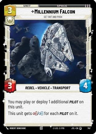 Millennium Falcon - Get Out And Push (Foil) | Foil (747)  [Jump to Lightspeed]