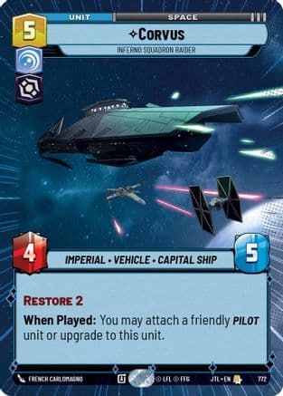 Corvus - Inferno Squadron Raider (Hyperspace Foil) | Foil (772)  [Jump to Lightspeed]