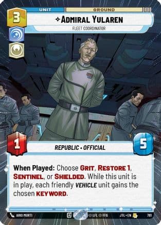 Admiral Yularen - Fleet Coordinator (Hyperspace Foil) | Foil (781)  [Jump to Lightspeed]