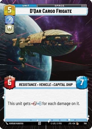 D'Qar Cargo Frigate (Hyperspace Foil) | Foil (786)  [Jump to Lightspeed]