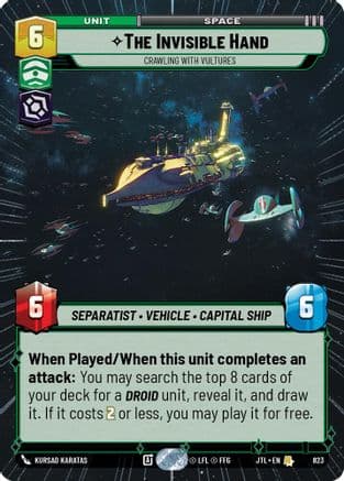 The Invisible Hand - Crawling With Vultures (Hyperspace Foil) | Foil (823)  [Jump to Lightspeed]