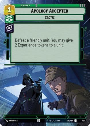 Apology Accepted (Hyperspace Foil) | Foil (825)  [Jump to Lightspeed]