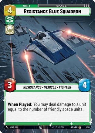 Resistance Blue Squadron (Hyperspace Foil) | Foil (836)  [Jump to Lightspeed]