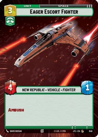 Eager Escort Fighter (Hyperspace Foil) | Foil (846)  [Jump to Lightspeed]