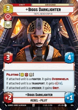 Biggs Darklighter - They'll Never Stop Us (Hyperspace Foil) | Foil (884)  [Jump to Lightspeed]