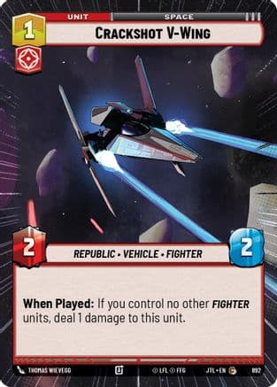 Crackshot V-Wing (Hyperspace Foil) | Foil (892)  [Jump to Lightspeed]