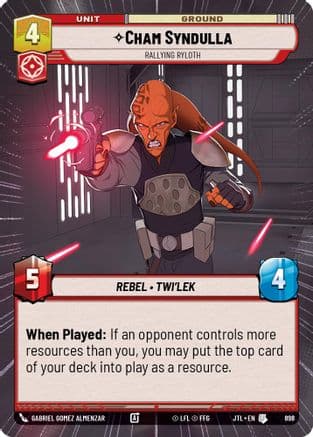 Cham Syndulla - Rallying Ryloth (Hyperspace Foil) | Foil (898)  [Jump to Lightspeed]