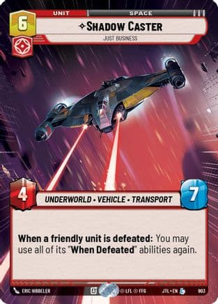 Shadow Caster - Just Business (Hyperspace Foil) | Foil (903)  [Jump to Lightspeed]