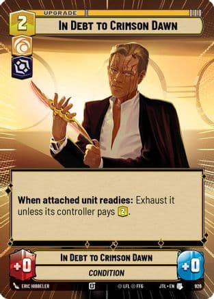 In Debt to Crimson Dawn (Hyperspace Foil) | Foil (926)  [Jump to Lightspeed]