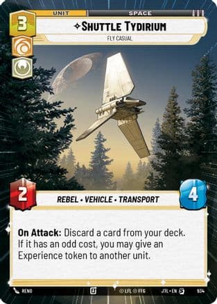 Shuttle Tydirium - Fly Casual (Hyperspace Foil) | Foil (934)  [Jump to Lightspeed]