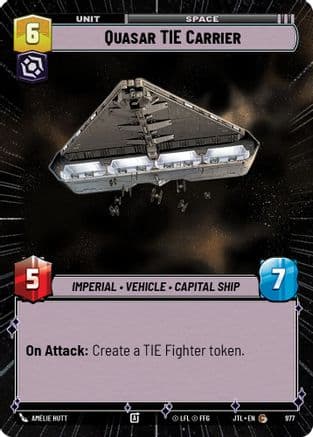 Quasar TIE Carrier (Hyperspace Foil) | Foil (977)  [Jump to Lightspeed]
