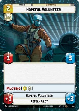 Hopeful Volunteer (Hyperspace Foil) | Foil (980)  [Jump to Lightspeed]