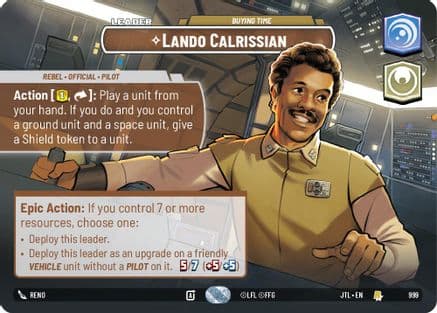 Lando Calrissian - Buying Time (Showcase) | Foil (999)  [Jump to Lightspeed]