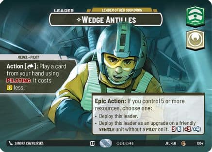 Wedge Antilles - Leader of Red Squadron (Showcase) | Foil (1004)  [Jump to Lightspeed]