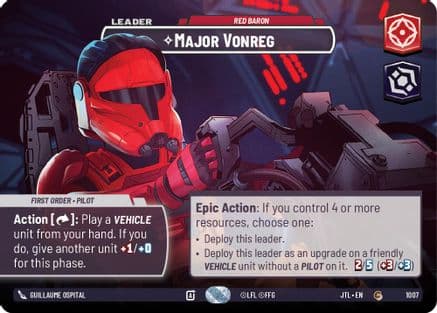 Major Vonreg - Red Baron (Showcase) | Foil (1007)  [Jump to Lightspeed]