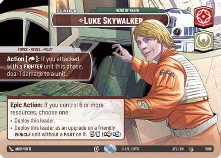 Luke Skywalker - Hero of Yavin (Showcase) | Foil (1008)  [Jump to Lightspeed]