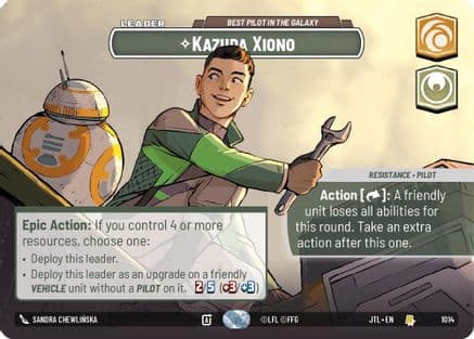 Kazuda Xiono - Best Pilot in the Galaxy (Showcase) | Foil (1014)  [Jump to Lightspeed]