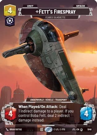 Fett's Firespray - Feared Silhouette (Prestige) |  (1046)  [Jump to Lightspeed]