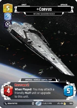 Corvus - Inferno Squadron Raider (Prestige Foil) | Foil (1052)  [Jump to Lightspeed]