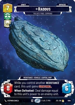 Raddus - Holdo's Final Command (Prestige Foil) | Foil (1064)  [Jump to Lightspeed]