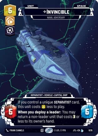 Invincible - Naval Adversary (Prestige Foil) | Foil (1076)  [Jump to Lightspeed]