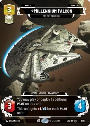 Millennium Falcon - Get Out And Push (Prestige Foil) | Foil (1084)  [Jump to Lightspeed]