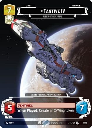 Tantive IV - Fleeing the Empire (Prestige Foil) | Foil (1086)  [Jump to Lightspeed]
