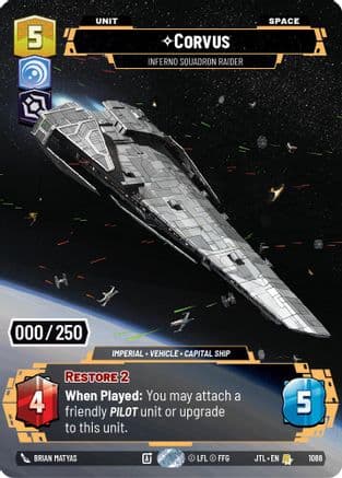 Corvus - Inferno Squadron Raider (Serialized) | Foil (1088)  [Jump to Lightspeed]
