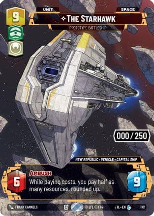 The Starhawk - Prototype Battleship (Serialized) | Foil (1101)  [Jump to Lightspeed]