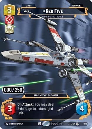 Red Five - Running the Trench (Serialized) | Foil (1106)  [Jump to Lightspeed]